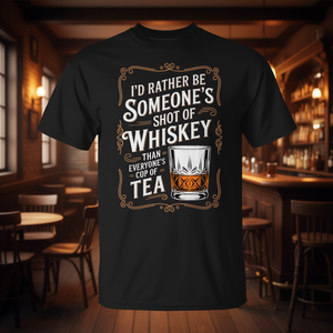 I'd Rather Be Someone's Shot Of Whiskey T-Shirt Adult Unisex Cotton <b>Crewneck</b> - Product Image 3