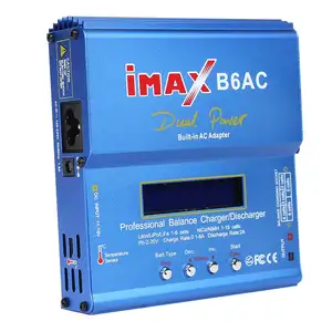 IMAX-cargador de batería de litio B6AC, 80W, almacenamiento de datos, función de límite de tiempo de descarga con función de límite de tiempo