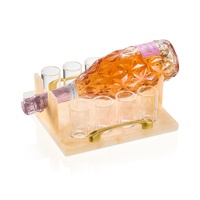 Ensemble de supports à vin et coupes en résine Judaica personnalisés pour Waterdale, Purim, Pessa'h, Shabbat, Rosh Hashanah, cadeau pour hôtesse