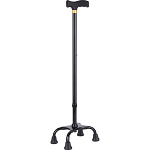 Walking Stick Aluminum Alloy Four Corner Adjustable Non Slip Cane For Elderly And Disabled - Product Image 1