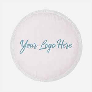 Serviette de plage ronde à franges avec logo personnalisé, sans sable, séchage rapide, en microfibre, pour les activités estivales - Product Image 1