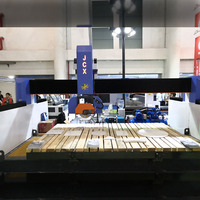 Machine de découpe de pierre à pont CNC 5 axes avec jet d'eau pour marbre et quartz 11KW 50mm épaisseur maximale