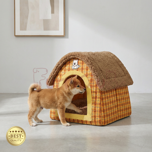 Großhandel Niedliche Plüsch Warme Indoor-Katzenhöhle Hundehütte für Kleine Hunde und Kätzchen, Faltbare Winter-Schlafhöhle - Product Image 2