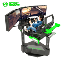 Máquina de Juego de Carreras de Autos con 3 Pantallas y Movimiento de 3 Grados de Libertad, Simulador de Carreras F1 para Parques de Diversiones o Uso Doméstico