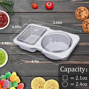 Contenedor Desechable Transparente de Plástico PP Moldeado por Inyección, Apto para Horno, de 25 ml, para Comida para Llevar, para Envasado de Alimentos - Product Image 2