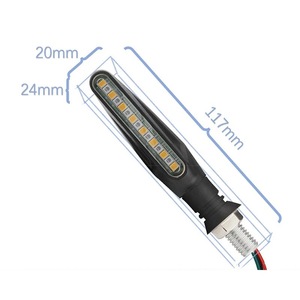 Clignotants de moto super lumineux à défilement, feux de freinage 12V pour moto, scooter, quad, cruiser, tout-terrain - Product Image 3