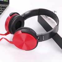Casque de jeu filaire supra-auriculaire étanche IPX5 avec prise jack 3,5 mm, câble plat, basses puissantes et contrôle de ligne pour le sport et les appareils mobiles