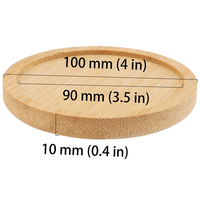Offre Spéciale – Lots de Sous-Verres Vierges en Bois pour Sublimation, Supports en Bambou avec Support pour Boissons