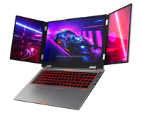 Nuevo Portátil Ultra Delgado Intel de Tres Pantallas con Pantalla Táctil, Reconocimiento Facial, Desbloqueo por Huella Dactilar, Cuerpo de Metal, para Uso Empresarial, Precio de Fábrica