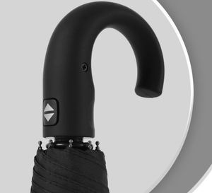 Paraguas Compacto y Duradero de Apertura Fácil con Estructura de Fibra de Vidrio Resistente, Totalmente Automático, Antiviento, de 3 Pliegues, 8 Varillas y 97 cm de Diámetro Abierto - Product Image 3