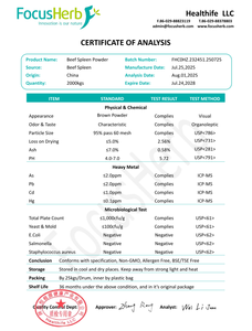 FocusHerb Personnalisation Poudre de thymus de bœuf biologique nourri à l'herbe de bonne qualité, jaune clair, soluble dans l'eau, pour aliments santé - Product Image 2