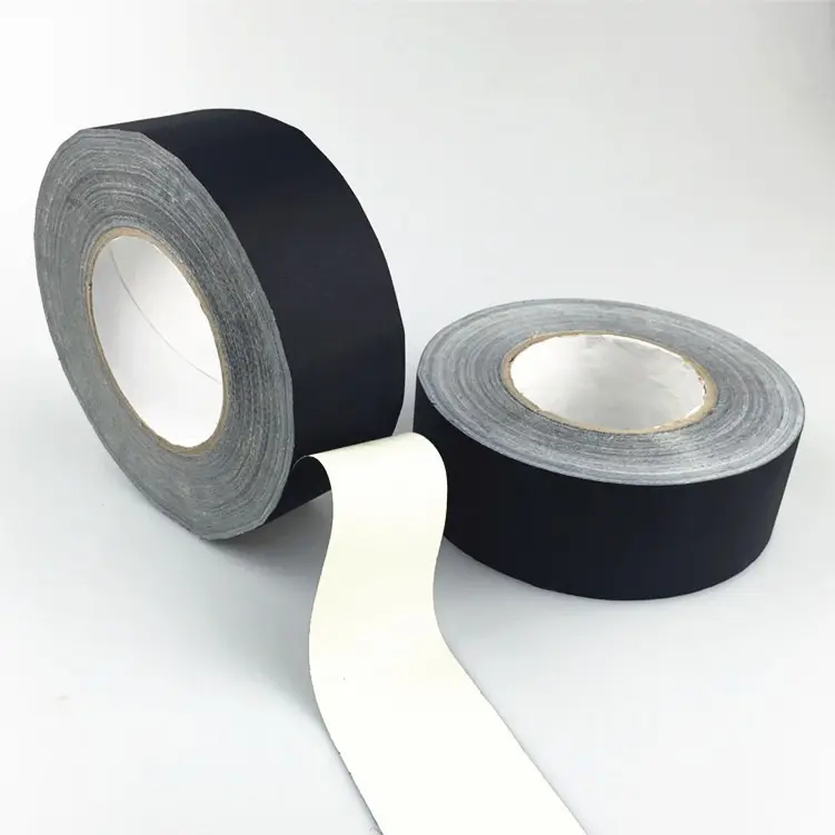 Muestra gratis fácil lágrima no residuos resistente al calor libro vinculante cinta negro pesado deber cinta adhesiva