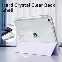 Étui de protection pour iPad Air 11 pouces M4 2026 & M3 2025 & M2 2024, étui avec support, coque arrière rigide transparente pour iPad 10.9