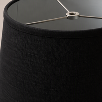 Abat-jour en tissu de lin noir pour lampadaire 250x300x240mm, housse de remplacement, vente en gros, OEM, marque privée, décoration