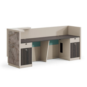 Balcão de Recepção Personalizado Moderno em Madeira para Salão, Academia, Loja, Hotel e Spa à Venda por Atacado - Product Image 3