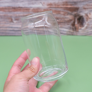 Bottiglie di Vetro Vuote di Lusso Promozionali per Acqua, 16oz, Bottiglia in Vetro Trasparente con Coperchio in Bambù e Cannuccia - Product Image 1