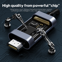 Câble HDMI tressé en nylon 4K 30HZ 60HZ Type C vers HDMI mâle 2 mètres prise en charge HDCP pour Macbook téléphone moniteur TV ordinateur portable