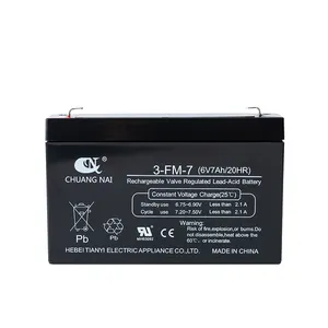 Batteria al piombo 6V 7AH 20HR senza manutenzione 10 pz 600 volte Regolabile con valvola ricaricabile di alta qualità