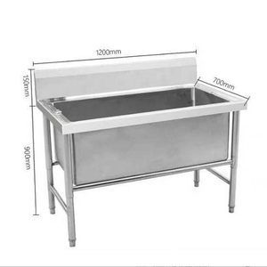Estación de lavado de <span class=keywords><strong>perros</strong></span> de tamaño personalizado de fábrica, grifo con rampa, alta calidad, acero inoxidable 304, gran lujo, interior, bañeras para mascotas - Product Image 2