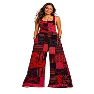 Nouvelle combinaison en coton patchwork 2026 pour femme – Tenue décontractée confortable une pièce - Product Image 1