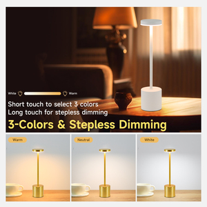 触摸控制发光二极管台灯-无绳可充电<span class=keywords><strong>3</strong></span>色可调光夜灯，便携式现代餐厅装饰照明 - Product Image 5
