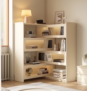 Librería Modular Moderna de Madera con 4 Estantes, Mueble de Almacenamiento Independiente para Sala de Estar, Estilo Retro, para Oficina en Casa y Uso Escolar - Product Image 4
