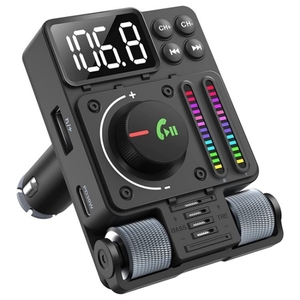 Thông tin phản hồi tốt MT01 xe FM Transmitter MP3 máy nghe nhạc không dây rảnh tay cuộc gọi Type-C + USB Car Charger MP3 Music Player - Product Image 1