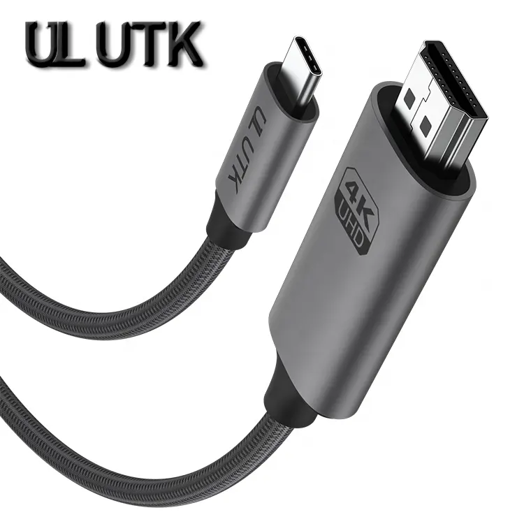 Premium Quality 1m 2m 3m USB HDMI USB C 3.1 HDMI 4K 30 Hz HDMI to USB Converter for TV