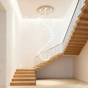 Luxus moderne Kristall Kronleuchter große benutzer definierte Gold lange Treppe LED hängende Pendel leuchte für Hotel Villa Lobby Hall - Product Image 5