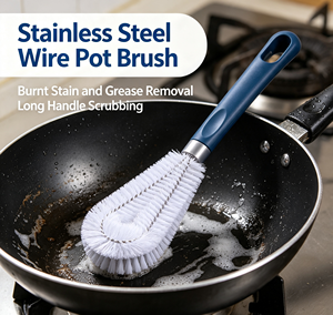 Baby Bottle Cleaning <b>Brush</b> Short Handle PP Bristles Handheld <b>Scrub</b> <b>Brush</b> for Household Cleaning - Product Image 5
