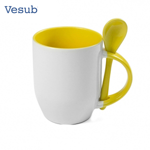 Creative Back to School Gift Sublimation Blank Ceramic <strong>Mug</strong> 11oz <strong>Yellow</strong> Stoneware for Heat Sublimation Printing - Product Image 6