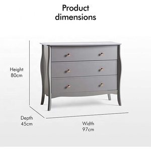 <strong>8</strong> Wood Gray Shallow <strong>Chest</strong> <strong>of</strong> <strong>Drawer</strong> - Product Image 6