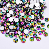 Usine En Gros fantaisie revêtement couleurs soleil flamme AB Non Hot Fix Nail Art Strass Pour DIY Ongles Décoration