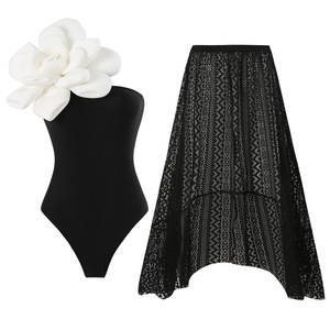 High Waist <strong>Bikini</strong> <strong>Set</strong> With Skirt Female Swimming Suit <strong>White</strong> Women Bathing Suits Beach Swimwear Swimsuit <strong>Set</strong> - Product Image 1