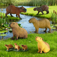 Modèle d'animal sauvage réaliste pour enfants yxs : Capybara, jouet à mâcher, décoration cognitive de bureau