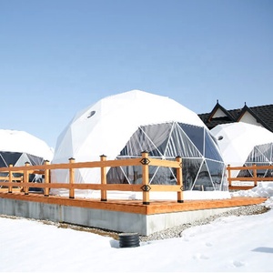 Dôme de glamping hivernal préfabriqué en forme d'igloo pour l'hôtellerie en plein air avec poêle - Product Image 6