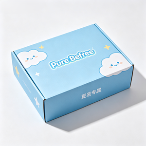 Cajas de Envío Azules Claras Personalizadas para Ropa de Verano Infantil - Marca Pure <span class=keywords><strong>Befree</strong></span>, Material Ecológico, Diseño Gratuito - Product Image 2
