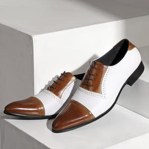Chaussures de mariage modernes en cuir à enfiler avec doublure respirante, soutien de la voûte plantaire imperméable et semelle résistante à l'usure pour homme – Tendance - Product Image 5