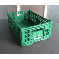 Boîte de rangement pliable en plastique PP 600*400*220 mm, caisse de déménagement, panier, conteneurs empilables en maille pour fruits et légumes