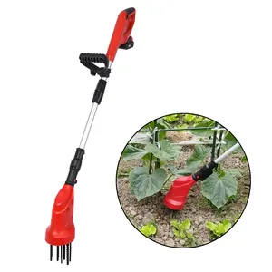 VERTAK 20V portable hand soil tillers mini power tiller multipurpose cordless long handled hand held land tiller