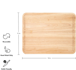 Planches à découper en <span class=keywords><strong>bois</strong></span> d'hévéa réversibles, en <span class=keywords><strong>bois</strong></span> massif naturel, pour charcuterie, fromages et service, type bloc de boucher - Product Image 3