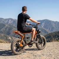 Auffälliges Orange Fatbike mit Schmalen Schutzblechen, Retro-Elektrofahrrad für Gravel- und Bergweg-Erkundungen