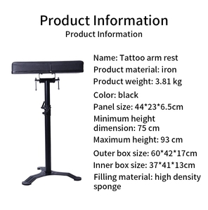 Leather Tattoo Armrest Stool Adjustable Height Hand Bracket <b>Workstation</b> for Professional Tattoo Studio Supplies - Product Image 4