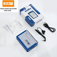 Lecteur de cassettes Bluetooth Ezcap215 avec fonction d'inversion automatique, Walkman portable avec sortie AUX 3,5 mm