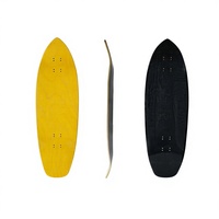 Planche de surf skate sur mesure en érable du Nord-Est à 7 plis, concave moyenne, 32x9.75 pouces, directement de l'usine