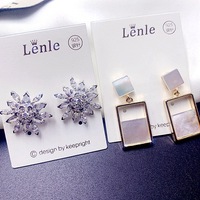Offre Spéciale lot mixte Zircon plaqué or boucles d'oreilles bonbons coréens bonne déclaration boucles d'oreilles mode Bling boucles d'oreilles