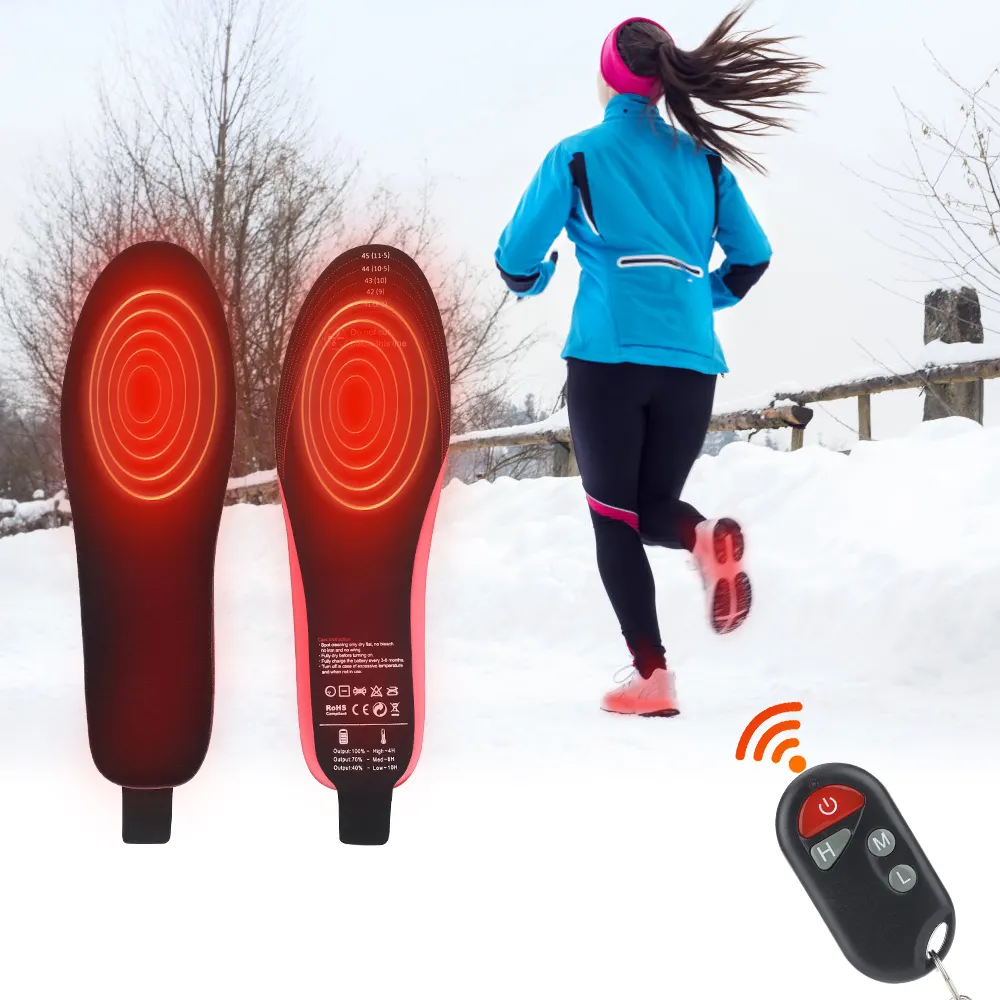 Wiederauf ladbare batterie betriebene Fußwärmer-Einlegesohlen für den Winter-Outdoor-Sport