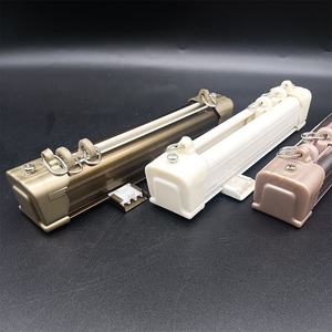 F004 Usine En Gros 1M à 6.7M Carré Rideau Poteau Dent Blanc champagne Coulissant En Aluminium Rideau <span class=keywords><strong>Rail</strong></span> <span class=keywords><strong>Rail</strong></span> - Product Image 2