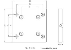 96mm grand système de serrage à changement rapide LANG Compatible Kamishiro plaque à <span class=keywords><strong>point</strong></span> zéro 5thaxis 4 axes cnc fraisage usinage adaptateur VMC - Product Image 5