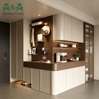 Buffet moderne en bois avec portes coulissantes et étagères réglables, meuble de rangement pour cuisine et salle à manger, table console pour bar à café